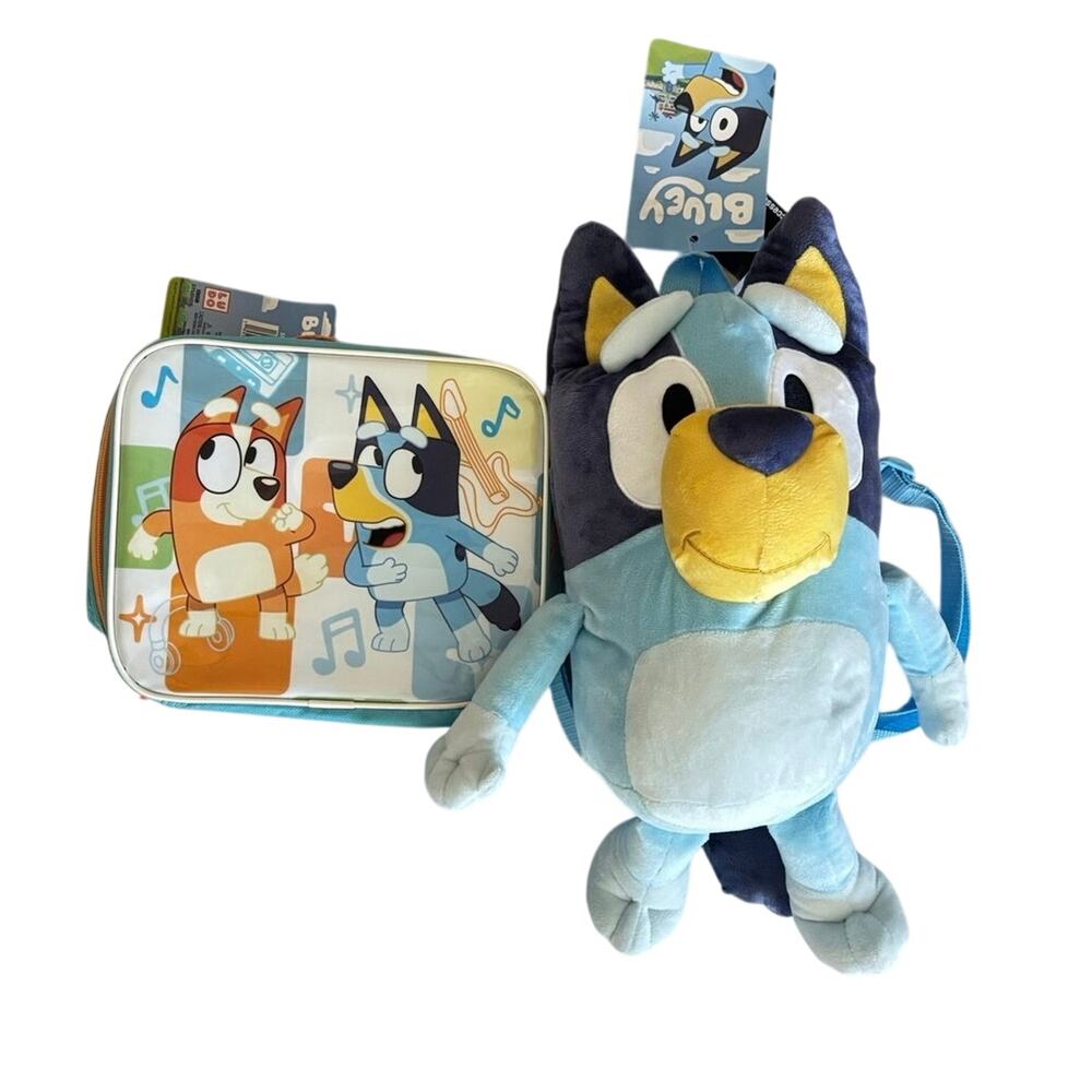 Bluey Bingo plushie backpack bag stuffed animal lunch bag travel school play set